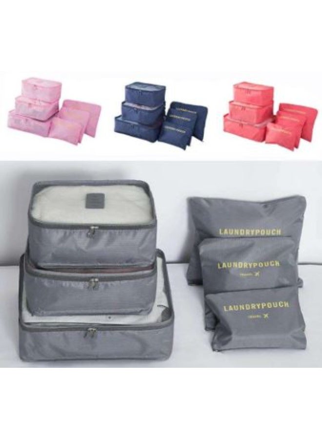 مجموعة من 6 أكياس تنظيم السفر متعددة الألوان - Image 4